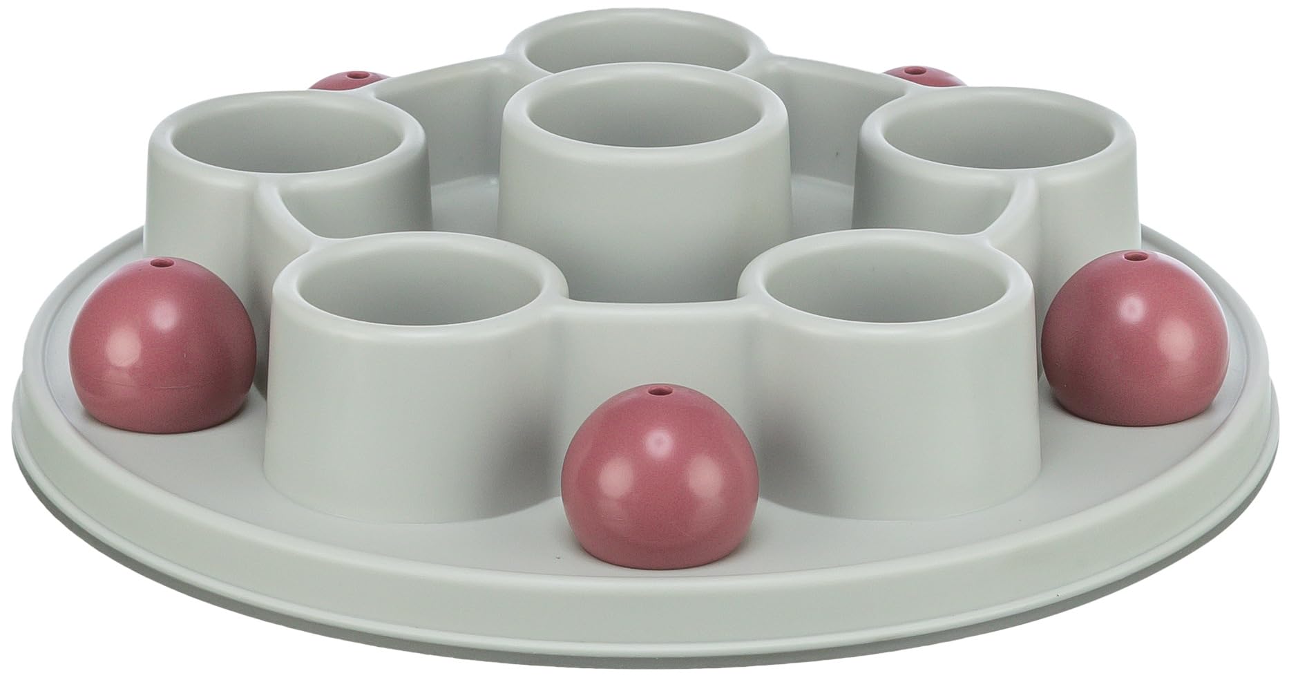 TRIXIE Pentagon cat strategy game - with indentations and 5 cover balls - non-slip - dishwasher-safe - ø 28 cm - 45895