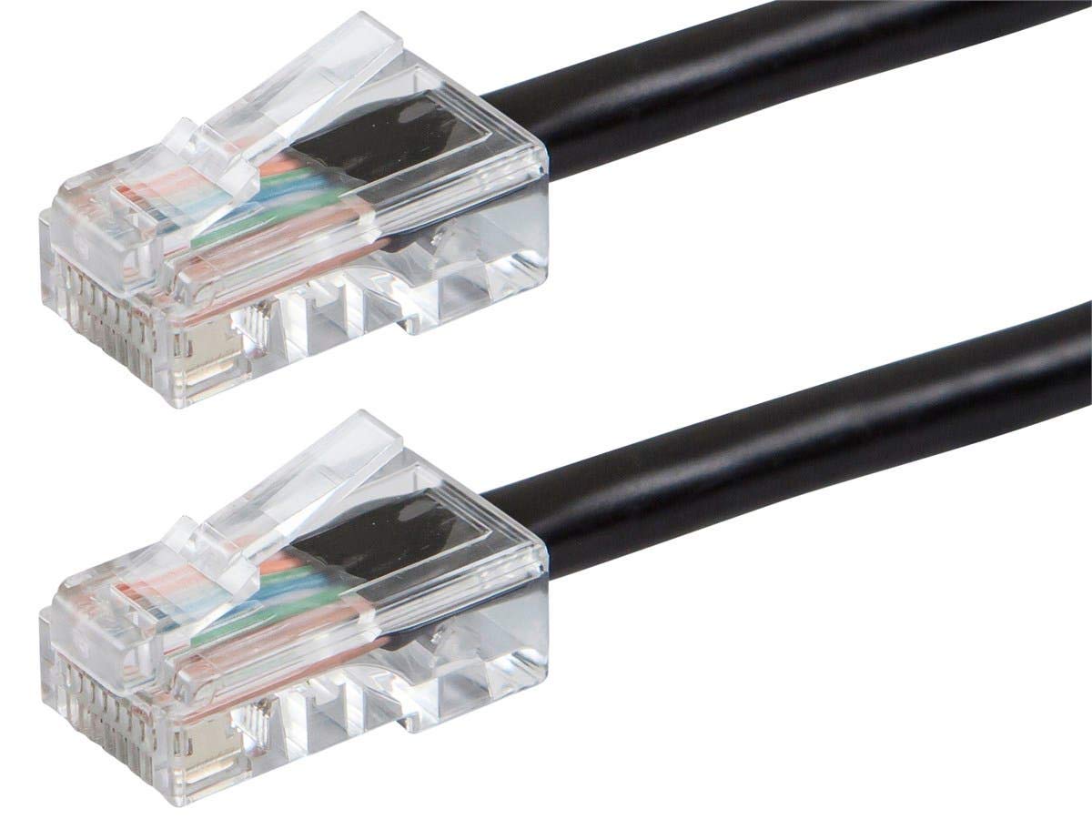 Monoprice ZERO boot Series Cat6 24AWG UTP Ethernet Network Patch Cable, 50' Black (113413)