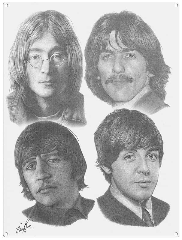 Small (150 x 200mm) Metal Sign - The Beatles