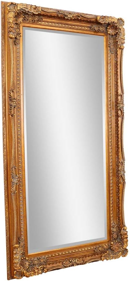 Barcelona Trading Carved Louis Large Gold Ornate French Frame Leaner/Wall Mirror