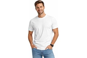 Men’s Medium Weight 100% Cotton T-Shirt – Premium Crew Neck Tee, Classic Fit, Durable Stitching, Soft Feel, Easy Care