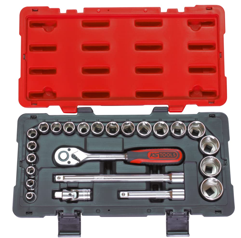 KS Tools 922.0623 Ultimate 23-Piece Set of Sockets/Accessories with 1/2 Inch Drive