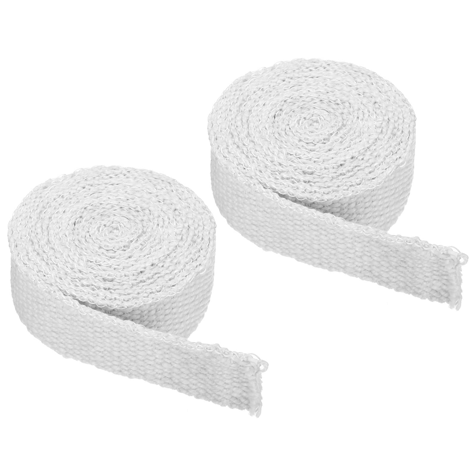 PATIKIL 2"x1/8"x157" Wood Stove Gasket, 2Pcs Ceramic Fiber Flat High-Temperature Resistance Seal Rope for Stoves Fireplace Door, White