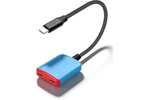 CERRXIAN AR Glasses Adapter, USB C Male to Dual USB C Female Splitter, 100W PD Fast Charging, 8K@60Hz Video Output for AR Gla