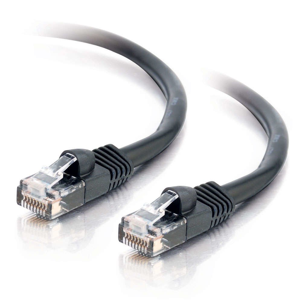 C2G 83186 7M BLACK Cat5e Ethernet RJ45 High Speed Network Cable, LAN Lead Cat5e Unshielded PVC UTP Patch Cable