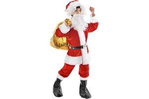 FANME Children's Santa Suit Christmas Child Santa Claus Costome Kids Halloween Costume Cosplay