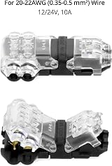 QWORK 12PCS Solderless T Tap Wire Connectors Quick Splice 20-22 AWG 0.35-0.5mm² view 2