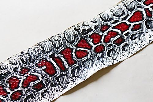 Asia Snake Skin Hide Leather Snakeskin Burmese Python Print Million Dollar Red