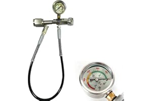 HYYKJ-US 4500PSI Paintball PCP SCBA Air Fill Station Refill Charging Adapter with 60cm 24'' Microbore Hose, Copper + Nylon