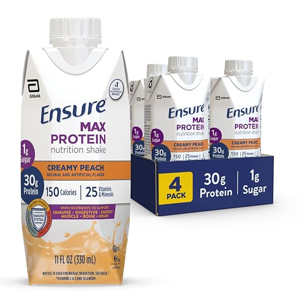 ENSURE MAX PROTEIN CREAMY PEACH NUTRITION SHAKE |...
