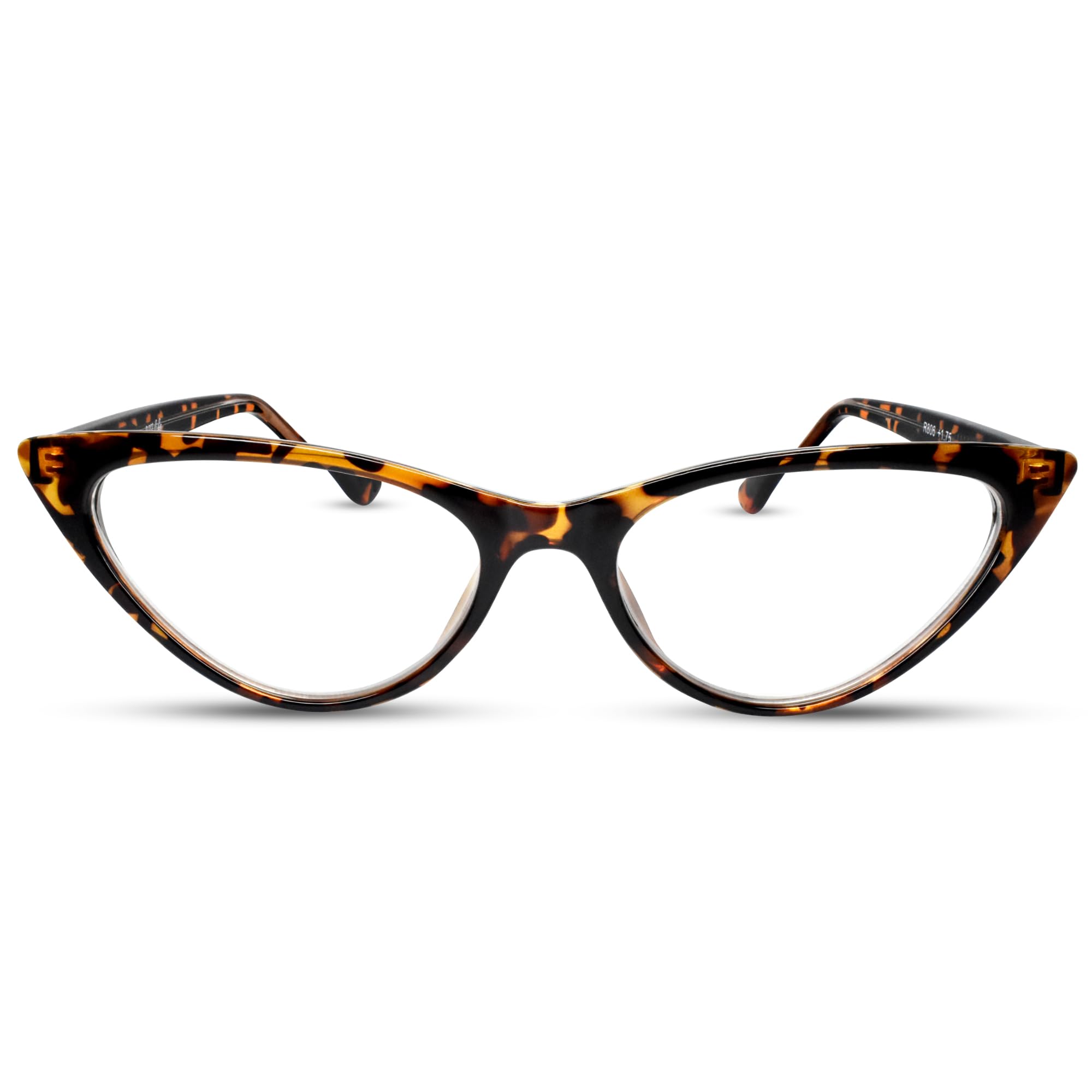 Photo 1 of 2SeeLife Small Cat Eye Reading Glasses for Women – Narrow-Medium Fit, Sturdy Frame, Spring Hinges, Premium Funky Readers, Brown Tortoise, +2.25