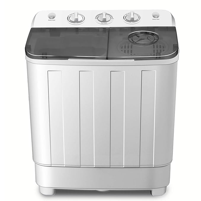 FitnessClub Portable Twin Tub Washing Machine 7.6 KG Total Capacity