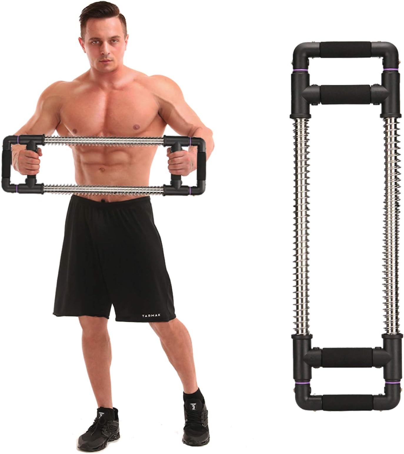 GoFitness Push Down Machine - Portable Gym Equipment for Exercise at Home, Office or Travel - Upper Body Workout: Build Muscle, Strength Exercises