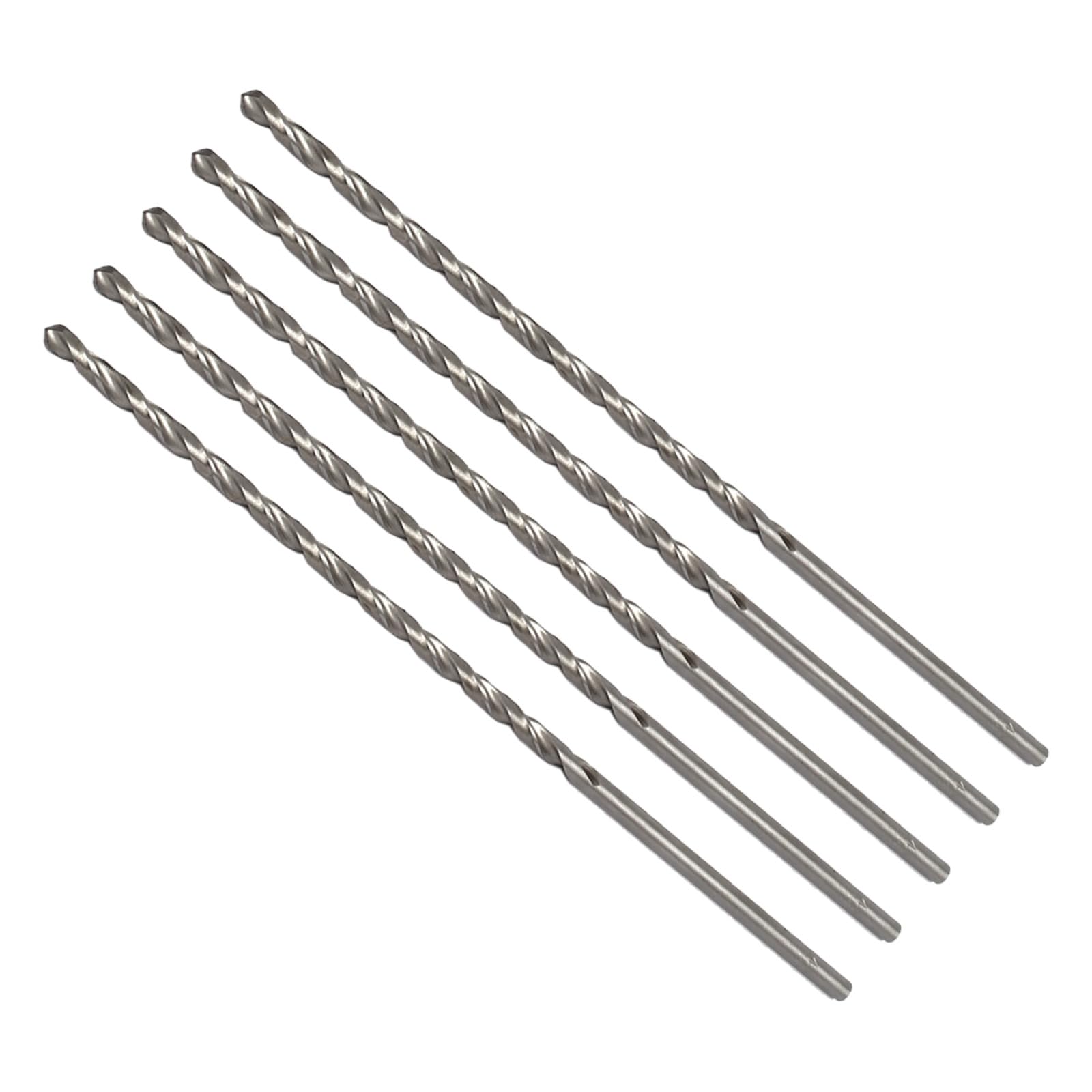 CoCud High Speed Steel Twist Drill Bits, 4.5mm Diameter 200mm Length, Straight Twist Jobber Drill Bit - (Applications: for Metal Woodwork Plastic Aluminum), 5Pieces