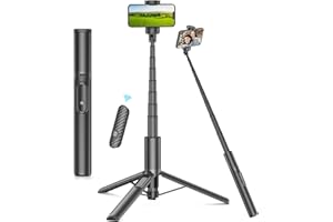 Gahenwo 60" Selfie Stick & Phone Tripod with Remote, Upgraded Phone Stand, Lightweight Travel Tripod for Recording Selfies Vi