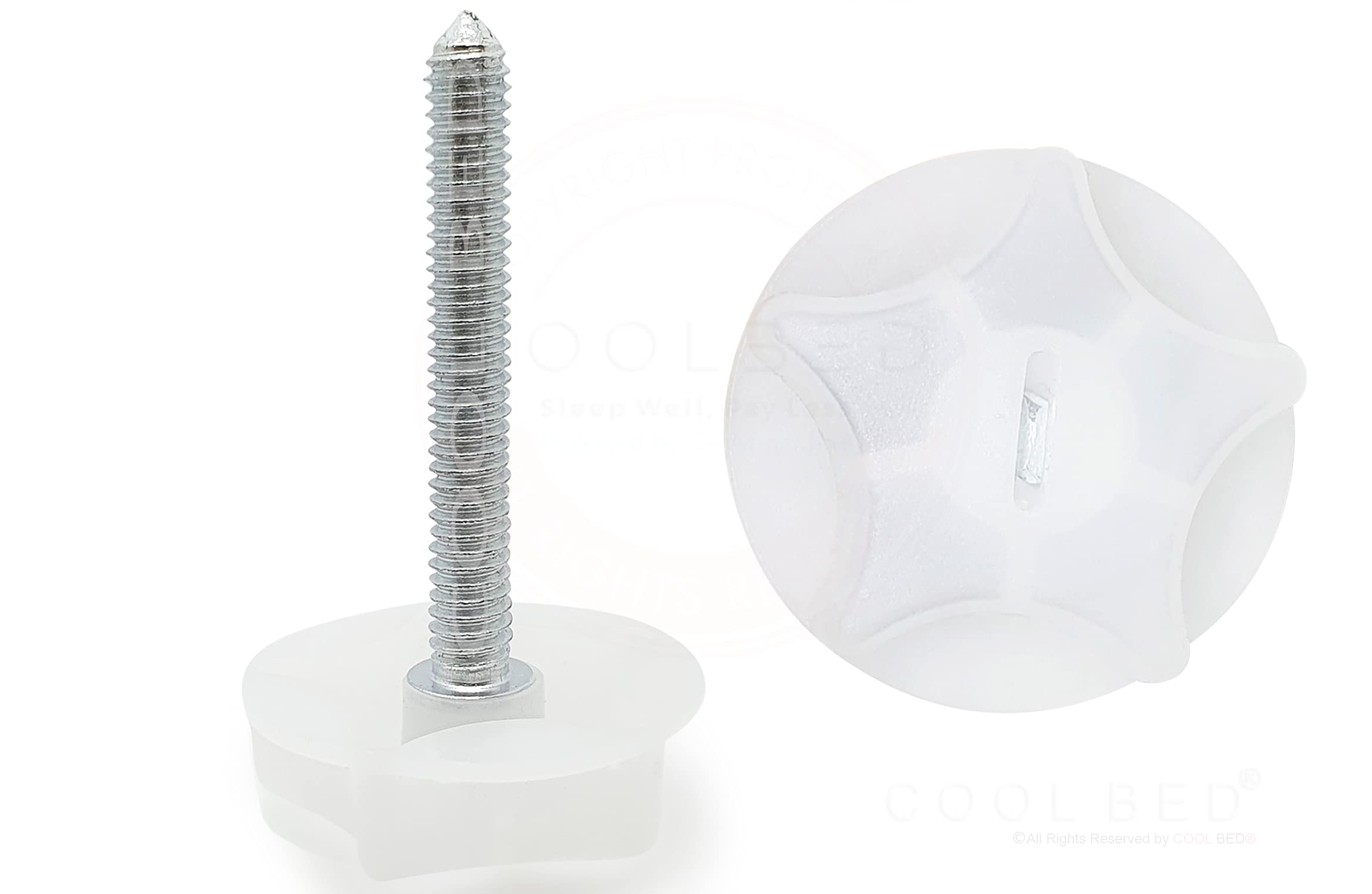 COOL BED 2 X M8 Headboard Bolts 90mm Screws with Fitted Washers Fixings for Divan Bed (2 x M8 90MM BOLTS WITH WASHER)