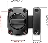 QWORK 2 Pack Rotate Bolt Latch Gate Latches Safety Door Lock Black view 5