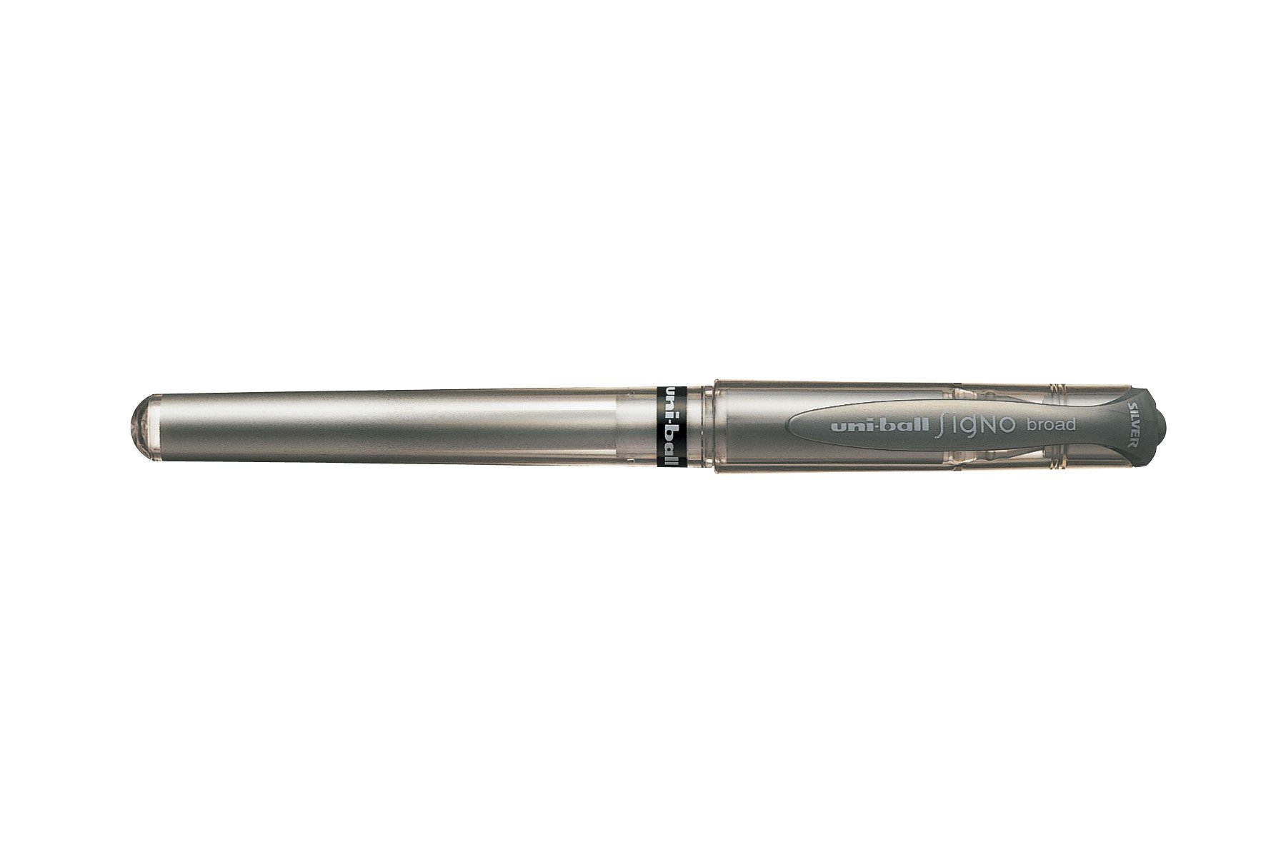 uni-ball Signo Broad Metallic UM-153 Pen - Silver, Pack of 12