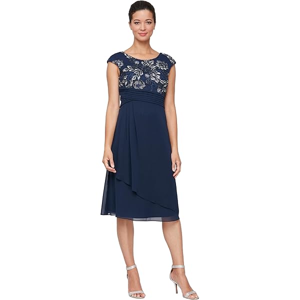 Amazon.com: Tadashi Shoji Women's C/S Metallic Pintuck Dress