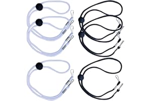 UTENEW 6 Pieces Face Bandana Lanyards Clasps Mask Straps Extender Chain Holders Clips Adjustable Buckles Neck Ropes, Ear-back
