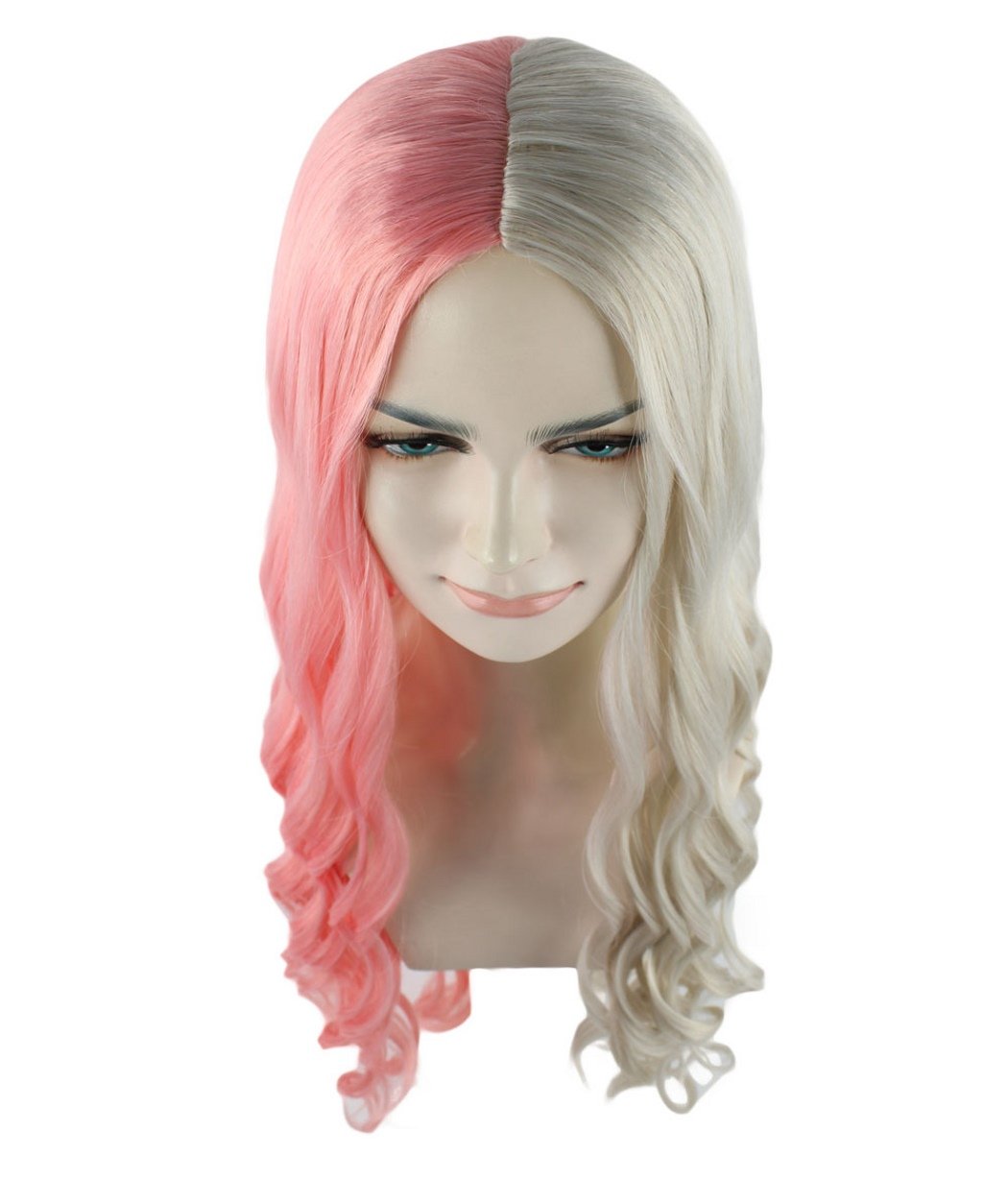 Cece Long Curly Wigs Two Tone Hair Pink and Blonde Wave 28\