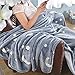 DECOSY Plush Blanket 60''x80'', Super Soft Cozy Velvet Star Shining Luminous Blanket, Glow in The Dark Blanket Couch Blankets and Throws Birthday Dark Gray