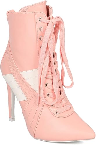 pink stiletto ankle boots