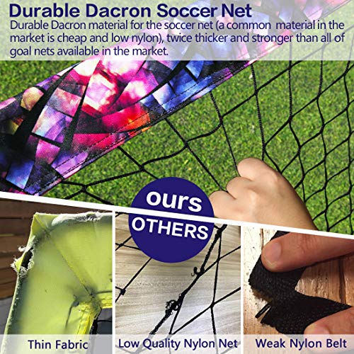 Dimples Excel Soccer Goal Pop up Soccer Goal Backyard for Kids Mini Soccer Goal Portable Foldable Football Goal Net Garden Indoor Outdoor, 2 Set