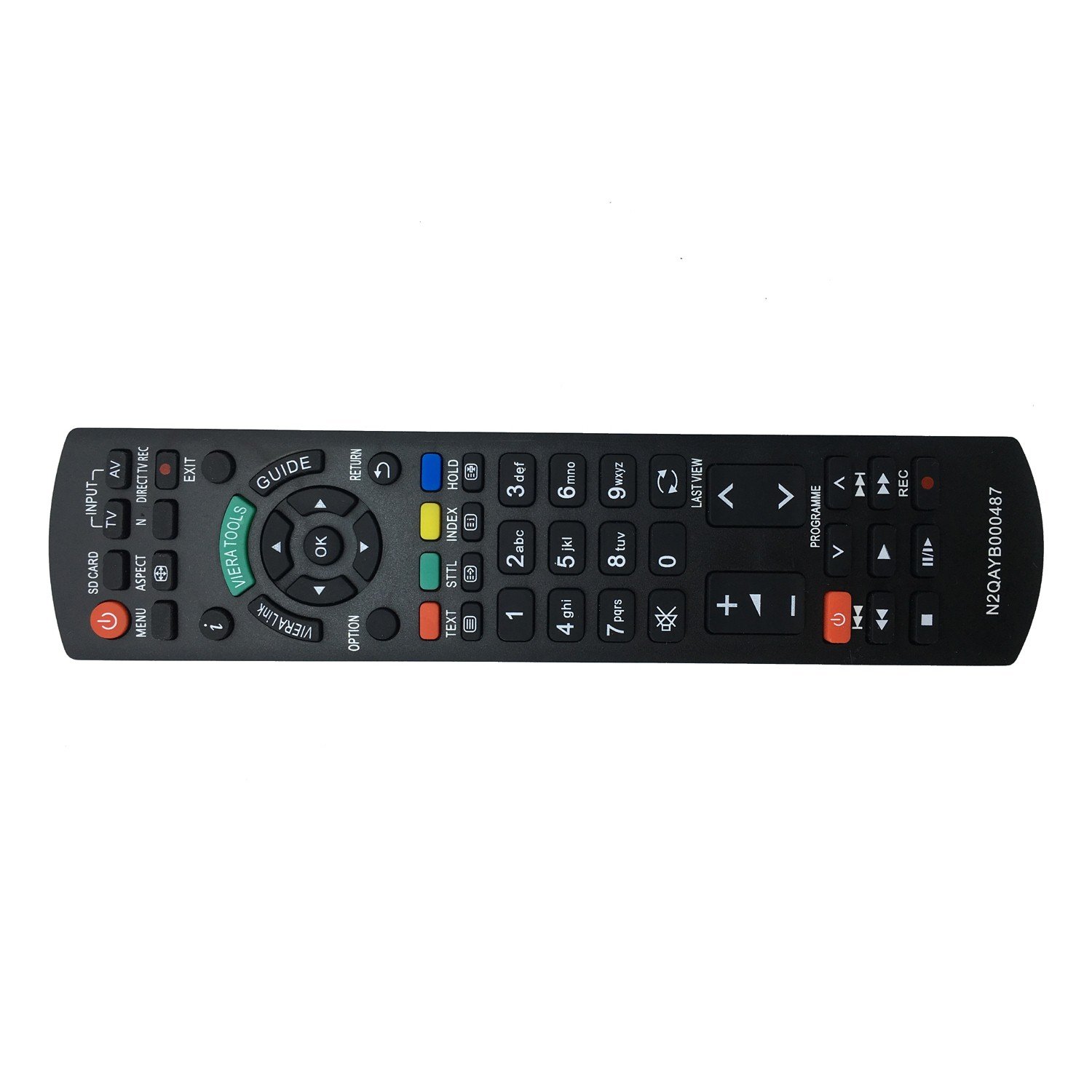 Vinabty Replacement Remote Control N2QAYB000487 fit for Panasonic TX-P42GT30Y TX-P42GTF32 TX-P42GTF32J TX-P42GTN33 TX-P42GTS31 TX-P42GTX34 TX-P42ST30B TX-P42ST30E TX-P42ST30J TX-P42ST31B TX-P42ST32Y