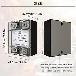 YQSIYU SSR-15DA Solid State Relay DC to AC, Input