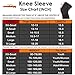 COOLOMG Sports Compression Leg Sleeves Basketball Knee Sleeves Long Black XXS