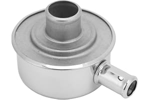 Round Valve Cover Breather, Push In Style Highly Polished Valve Cover Breather Filter, Breather Device with Vent Tube for SBC