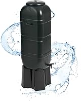 Star Supplies Black Outdoor Slim Line 100 Litre Water Butt Kit with Stand view 4