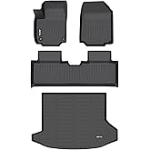 AIPOIL® Floor Mats & Cargo Liner Set for 2025 2026 Chevy Equinox & GMC Terrain All Weather Protection TPE Anti-Slip Automotive Full Set Custom Chevrolet Equinox 2025 Car Mats Accessories - Black