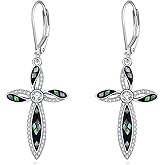 Cross Earrings 925 Sterling Silver Dangle Earring Gifts for Women
