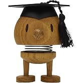 Hoptimist Student IQ Bumble, Woody Brown, Home Decor Ornament - Scandinavian Design, Wood W/Metal Spring, Small - Creates Cheerful Movement