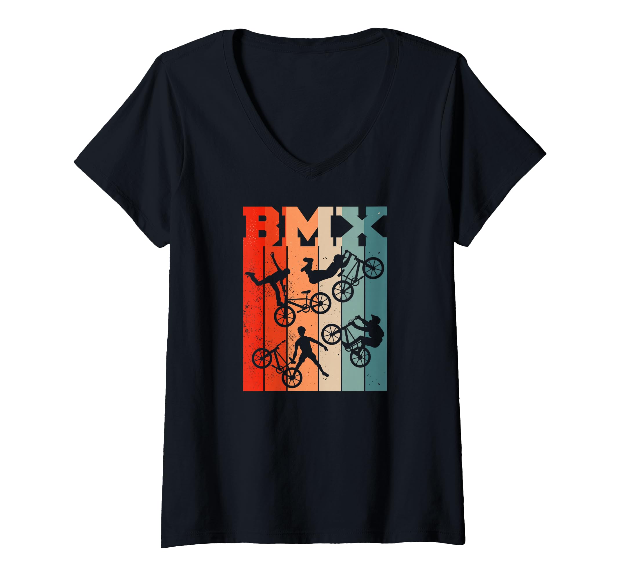Women's BMX Bike Freestyle Bicycles cycling biking race BMX V-Neck T-Shirt