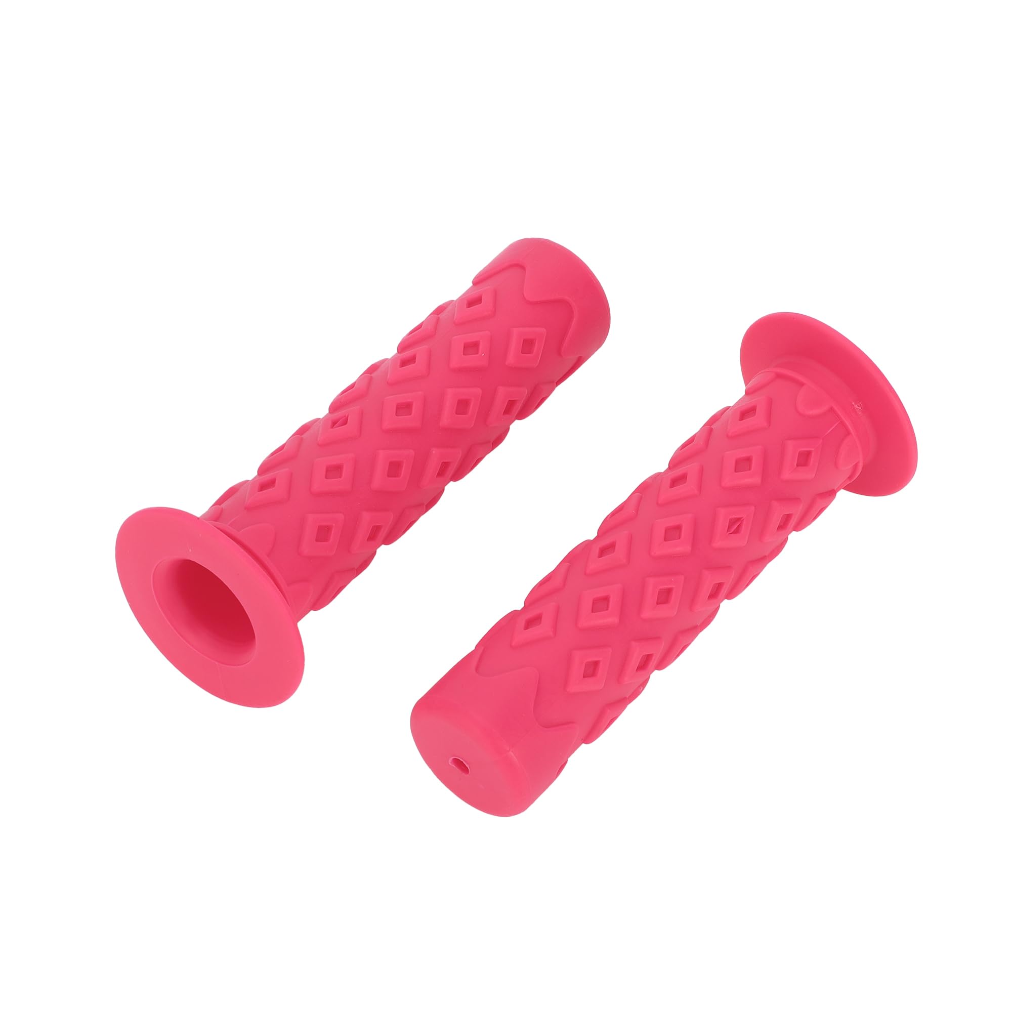 INFINAUTO Bike Handlebar Grips Covers, 120mm Cycling End Grips Protector Rubber Pink, Non-Slip 1 Pair