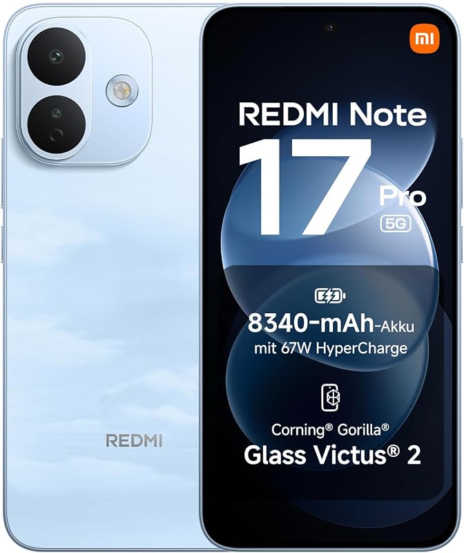 REDMI Note 17 Pro 5G, Smartphone 8+512 GB, Sky Blue, 8340 mAh Akku