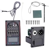 Fayelume Acoustic Guitar Pickup, EQ LC-5 Preamp, LCD 5 Band Piezo Pickup, Acoustic Tuner, Guitar Amp