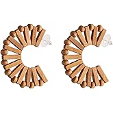 Scddboy Geometric Hoop Earrings for Women,Bohemian Beach Earrings Handmade Braid Drop Dangle Earrings