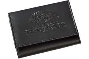 Team Sports America NFL Tri-Fold Wallet, Black