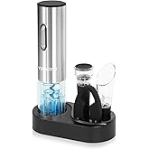 Electric Wine Bottle Opener -The Wine Gift Set, Includes a Charging Wine Bottle Opener, Wine Aerator, Vacuum Wine Preserver, 