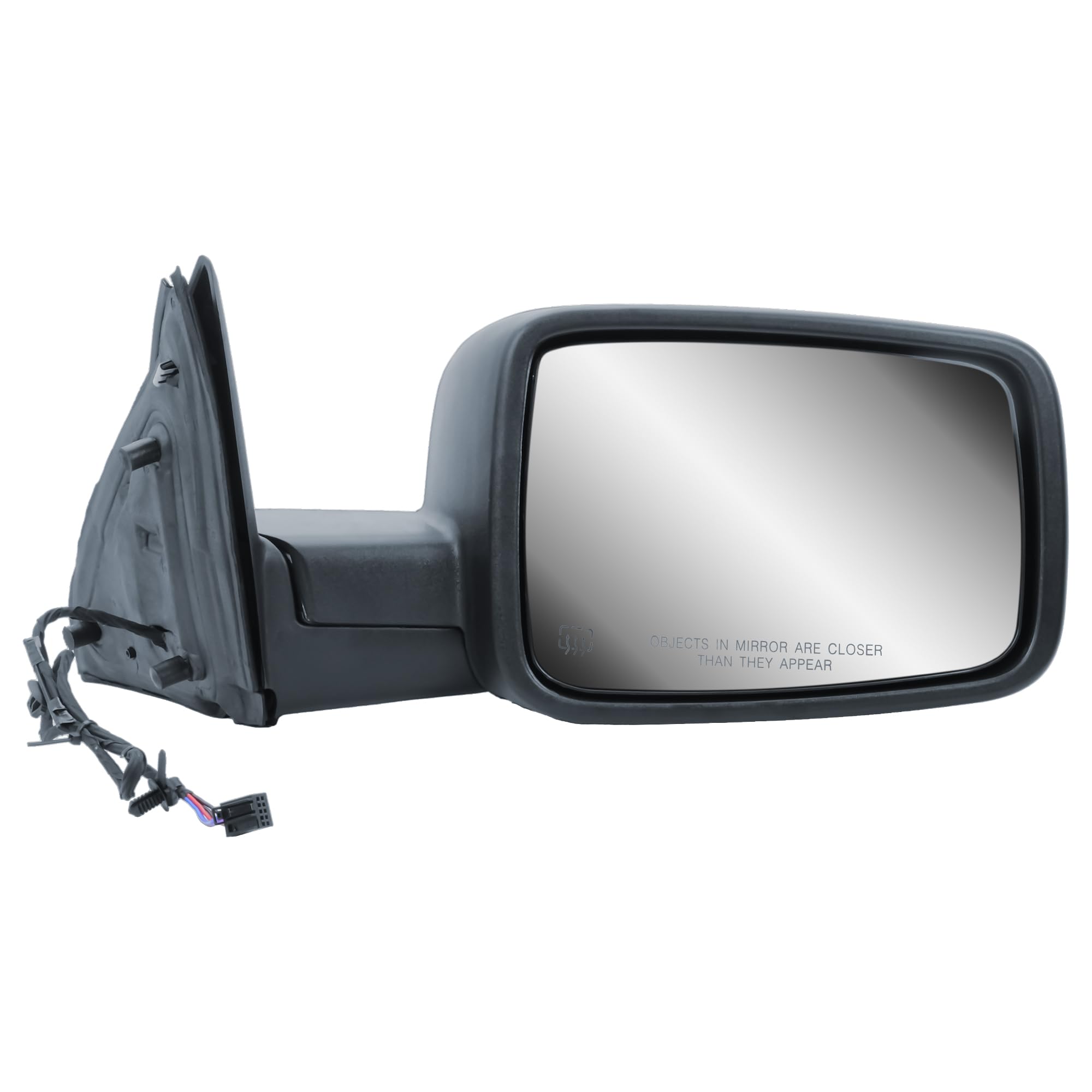 Photo 1 of Passenger Right Side Door Mirror Power Heated Manual Folding Textured Back Cover for Ram 1500 2014-2018, 1500 Classic 2019-2022, 2500 2013-2018