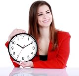 Coslife Wall Clock 9 Inch Silent Quartz Battery Operated Non Ticking view 6