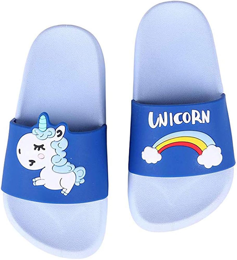  | Toddler Little Kids Unicorn Shower Pool Slide Sandals Non-Slip Summer Slippers Lightweight Beach Pool Water Shoes for Girls and Boys (Toddler/Little Kids) | Sandals