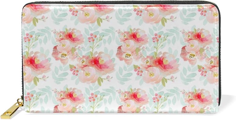 Amazon 長財布 おしゃれ 本革 大容量 かわいい レディース 水彩絵の具が派手です 財布 小銭入れ コインケース ウォレット メンズ ファッション お洒落 ファスナー 10代 代 プレゼント Zin Pick レディースバッグ 財布
