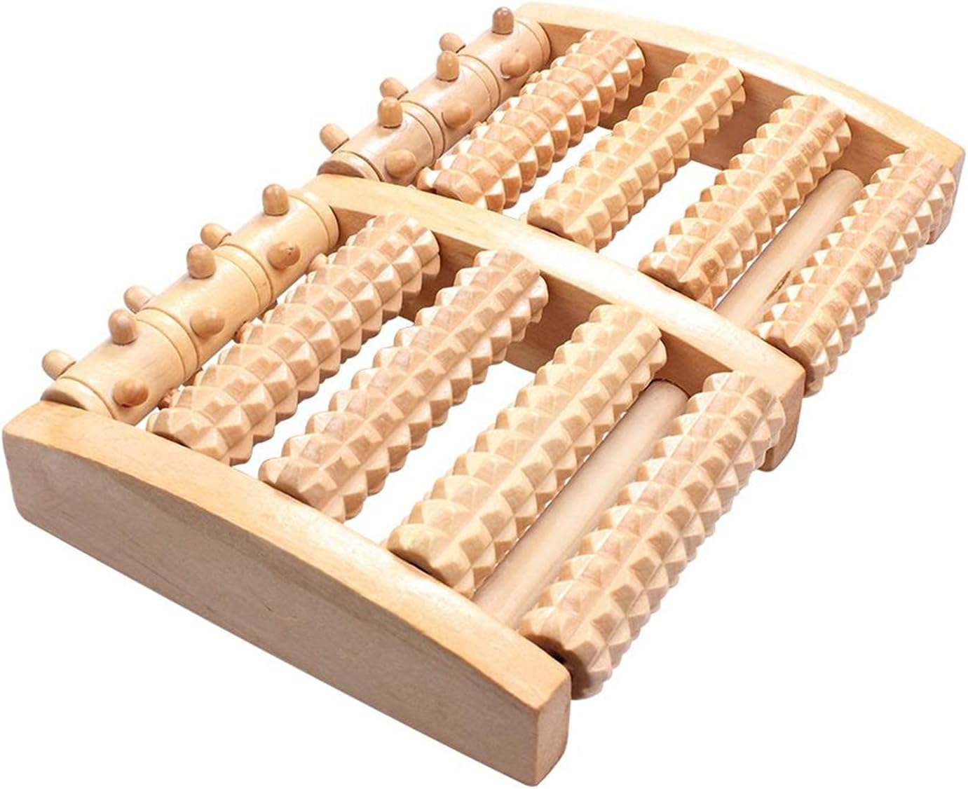 Wood Foot Massager Roller, Dual Foot Massage Roller for Relief Tired Feet, Pain and Plantar Fasciitis, Massage Tools for Women and Men: Health & Personal Care