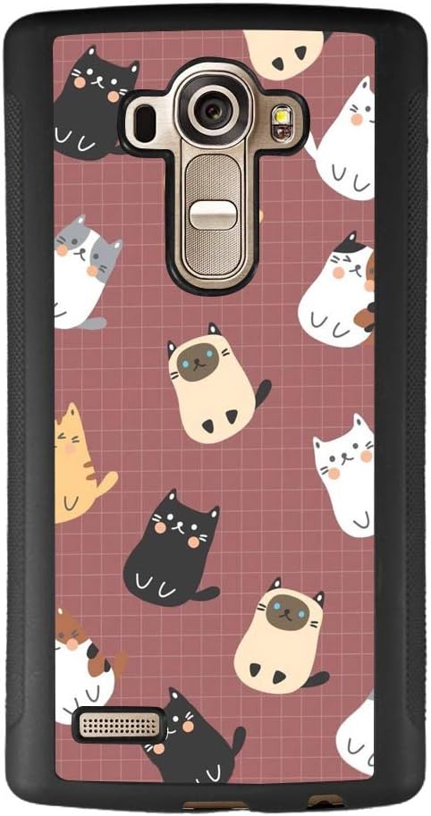 Case for LG G4 Cute Cats，ChyFS Phone Case ，PC and TPU Black protective Case