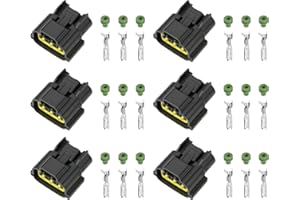 OTOTEC 6 Sets 3-Pin Automotive Ignition Coil Connectors 6098-0141 Compatible with Nissan R35 GTR
